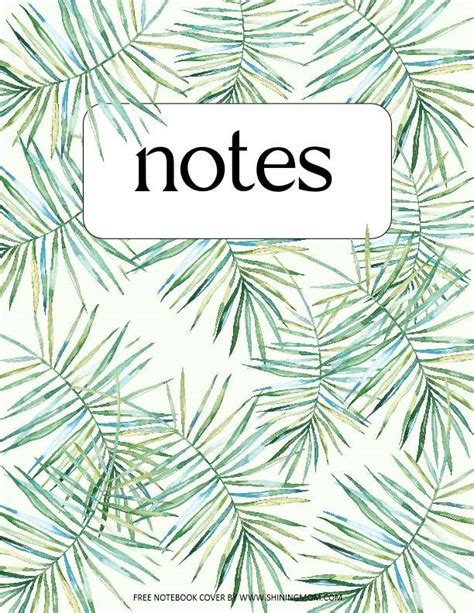 Notebook Design Cover Printable