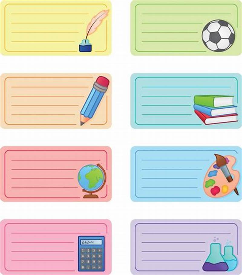Notebook Labels Printable