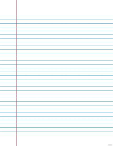 Notebook Lined Paper Template