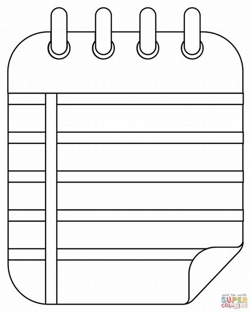 Notebook Paper Coloring Pages