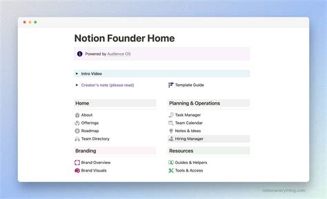 Notion Company Templates