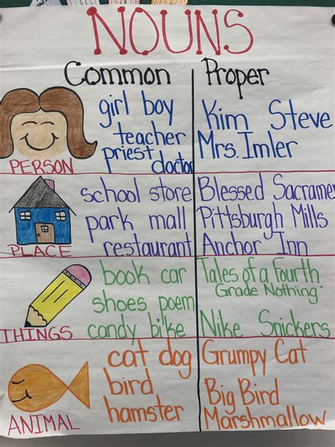 Nouns Anchor Chart