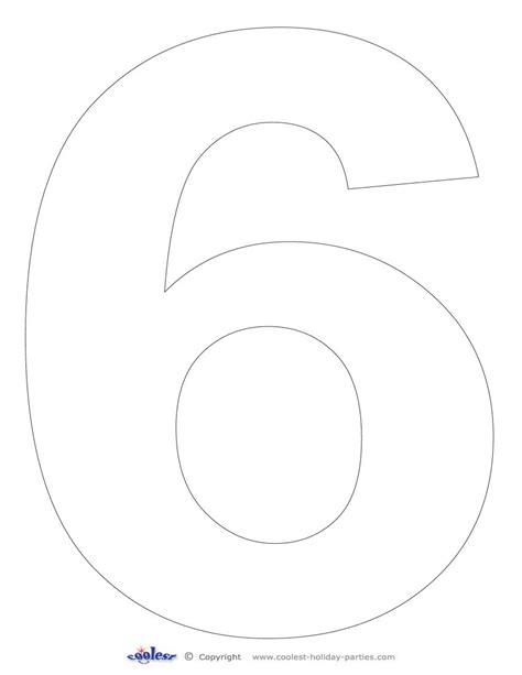 Number 6 Template
