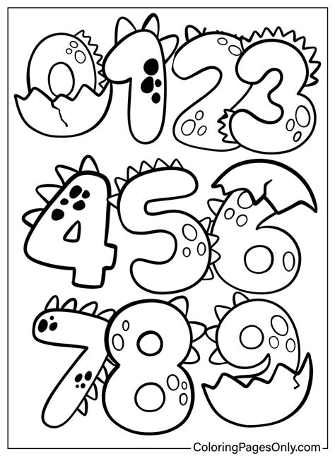 Numbers Coloring Pages Free Printable