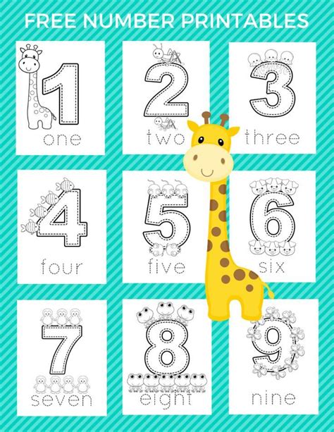 Numbers For Preschool Printables
