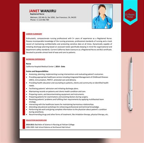 Nurse Cv Template