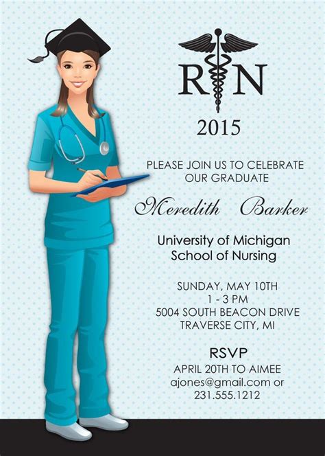 Nursing Graduation Invitation Templates