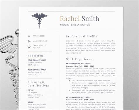 Nursing Resume Template Word