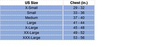O'neill Life Jacket Size Chart