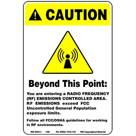 OSHA RF Safety guidelines