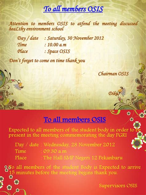 OSIS Meeting