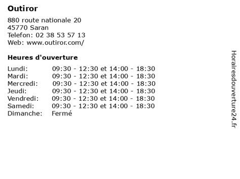 OUTIROR à Saran