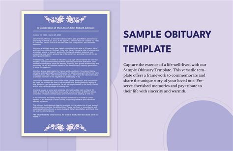 Obituary Free Template