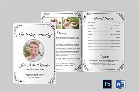 Obituary Program Template