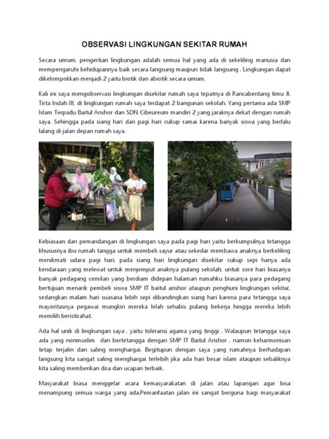 Observasi Lingkungan Rumah