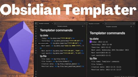 Obsidian Templater Plugin