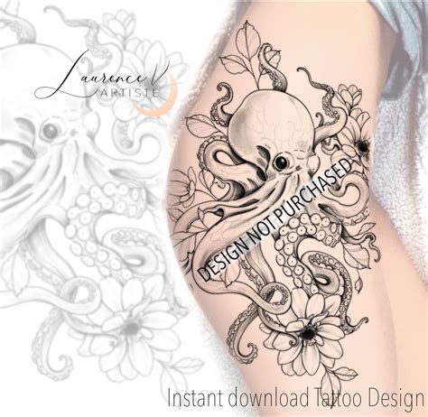 Octopus Tattoo Template