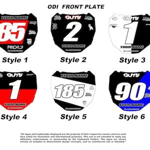 Odi Plate Sticker Template