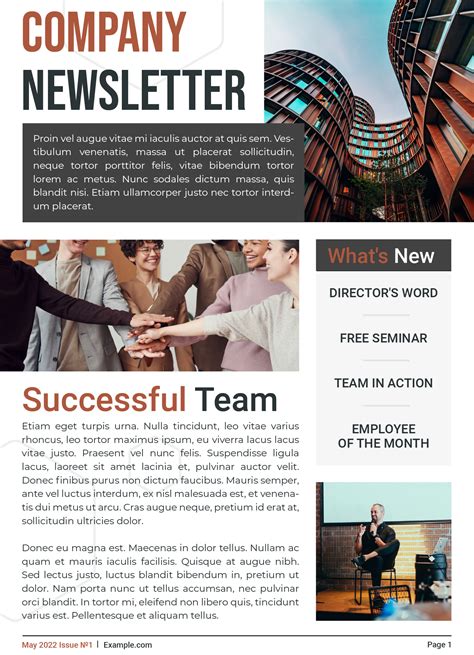Office Newsletter Templates