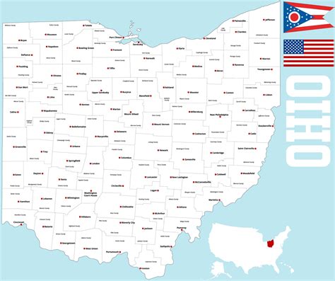 Ohio USA map