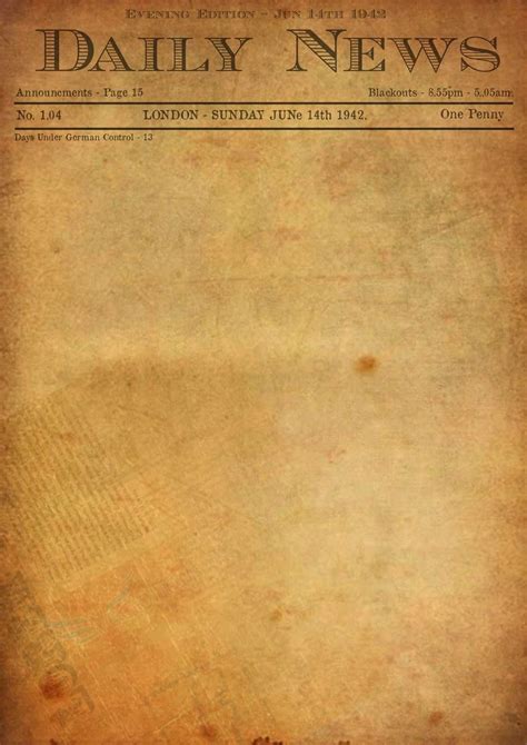 Old Newspaper Templates