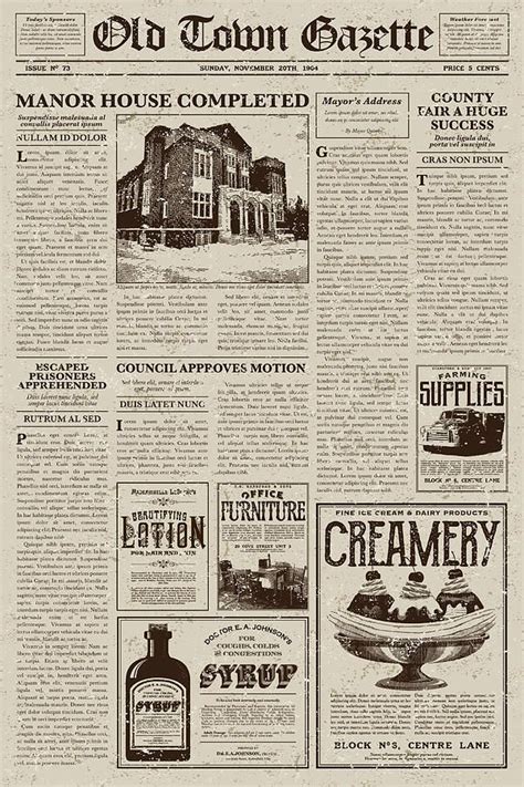 Old Style Newspaper Template