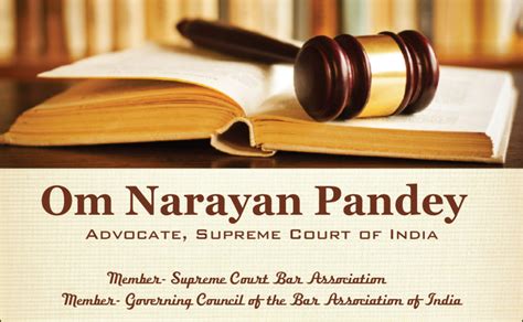 Om Narayan Pandey, Advocate Supreme Court of India