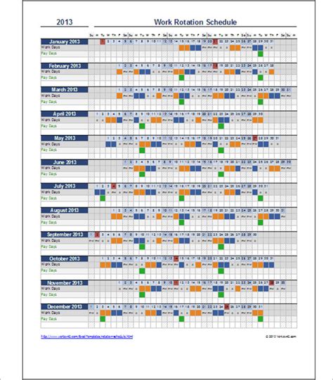 On Call Rotation Schedule Template
