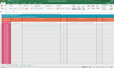 On Page Seo Template