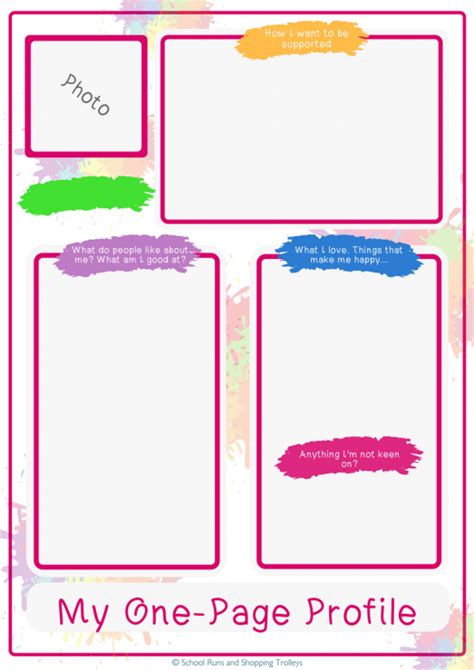 One Page Profile Template Free Download