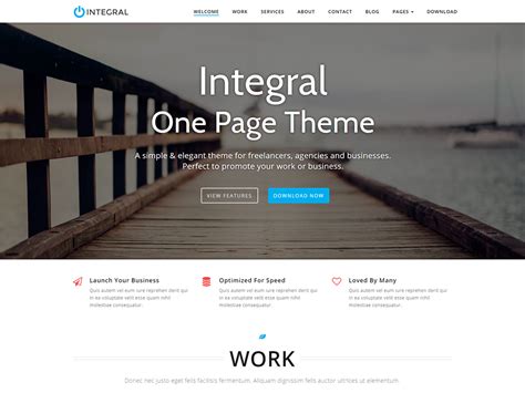 One Page Theme Free WordPress