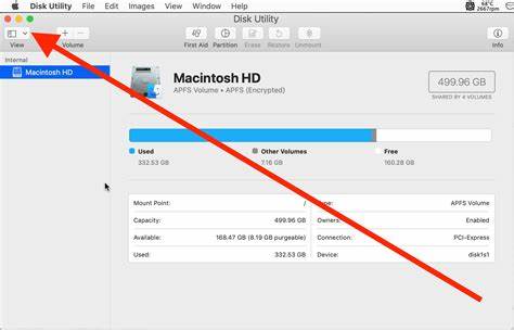 Open Disk Utility in Mac