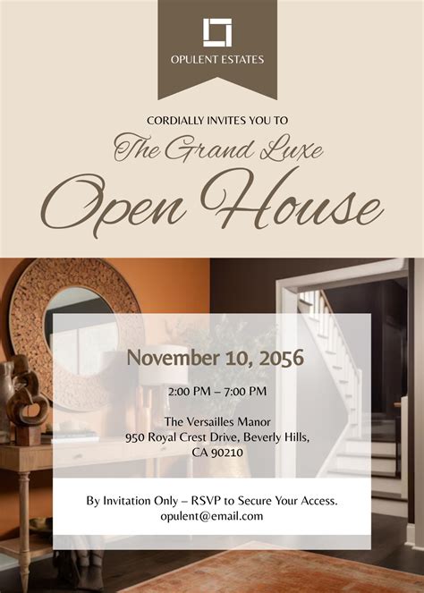 Open House Invitation Template
