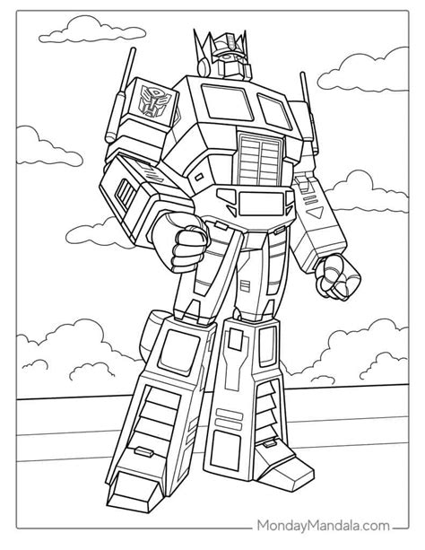 Optimus Prime Coloring Pages Printable