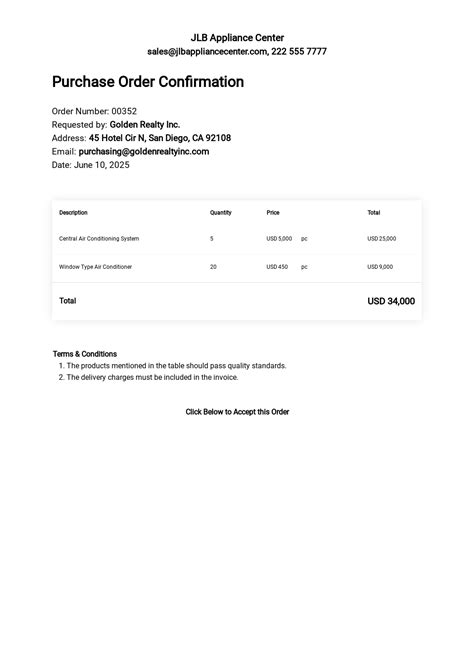 Order Confirmation Template