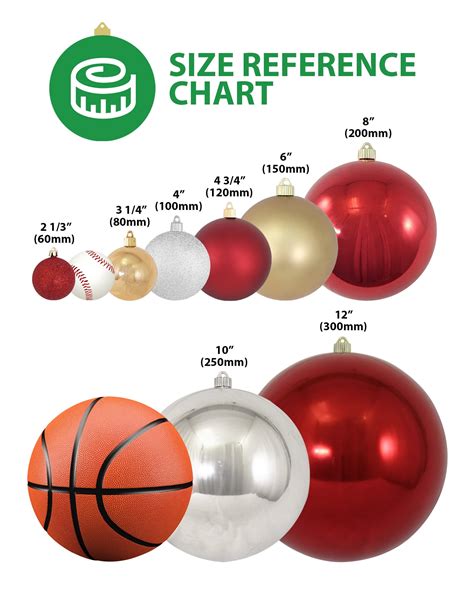 Ornament Size Chart