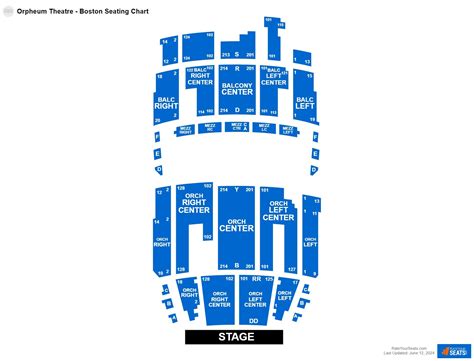 Orpheum Seating Chart Boston