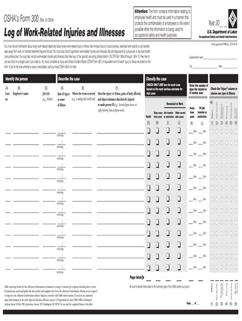 Osha Printable Forms