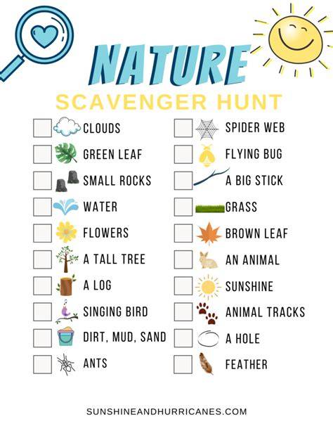 Outdoor Scavenger Hunt Printable