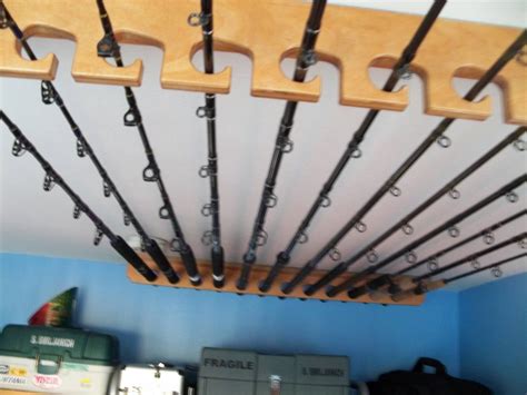Overhead Fishing Rod Storage Racks