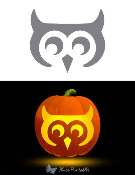 Owl Pumpkin Template
