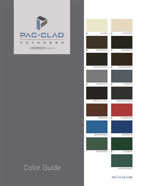 Pac-clad Color Chart