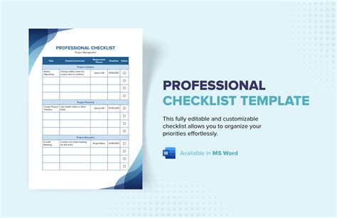 Pages Checklist Template