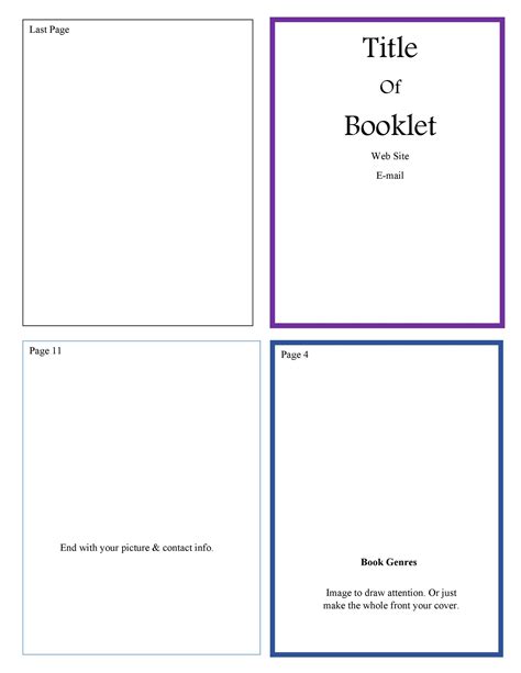 Pages Template For Booklet