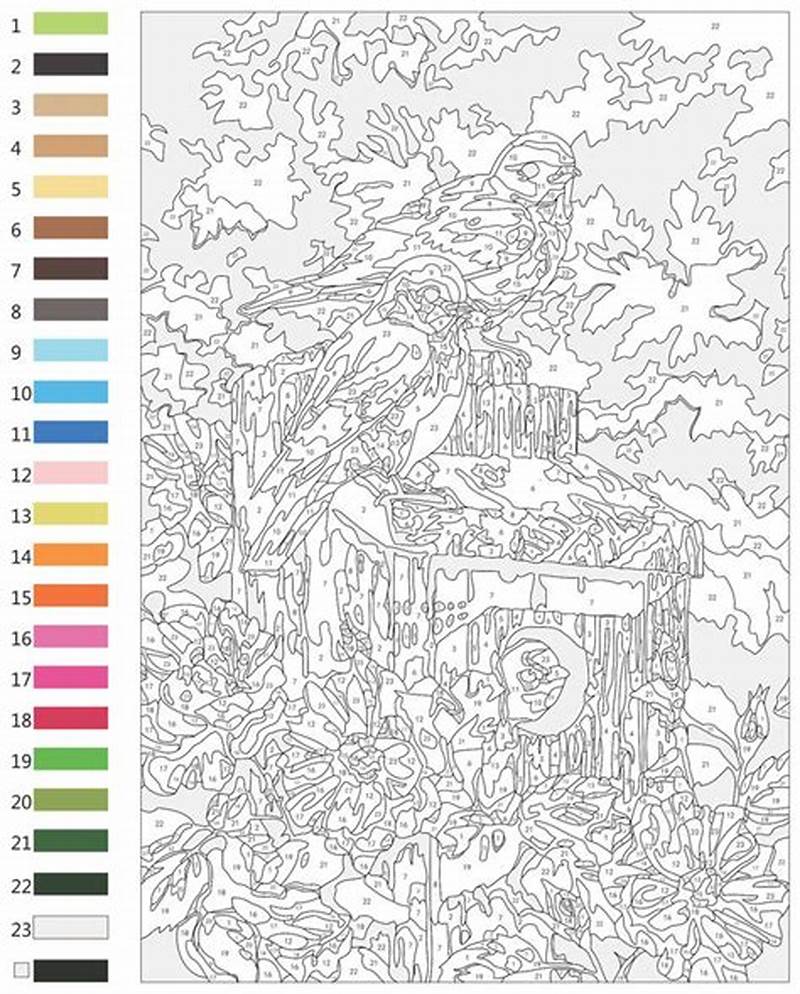 Paint By Numbers Printable With Color Key