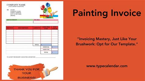 Paint Job Invoice Template