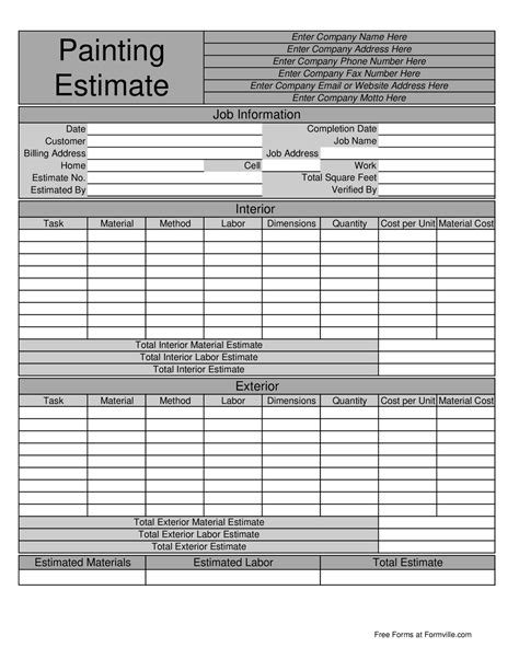 Painters Quote Template