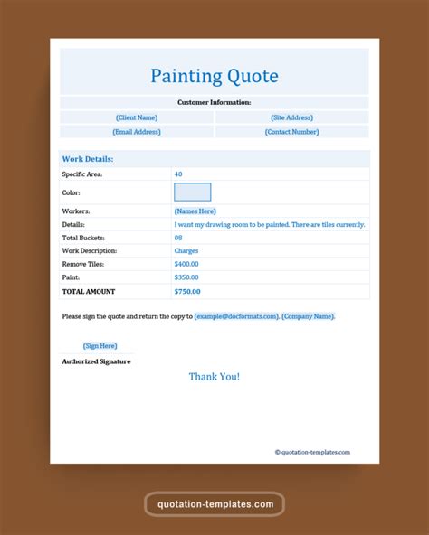 Painting Quotation Template