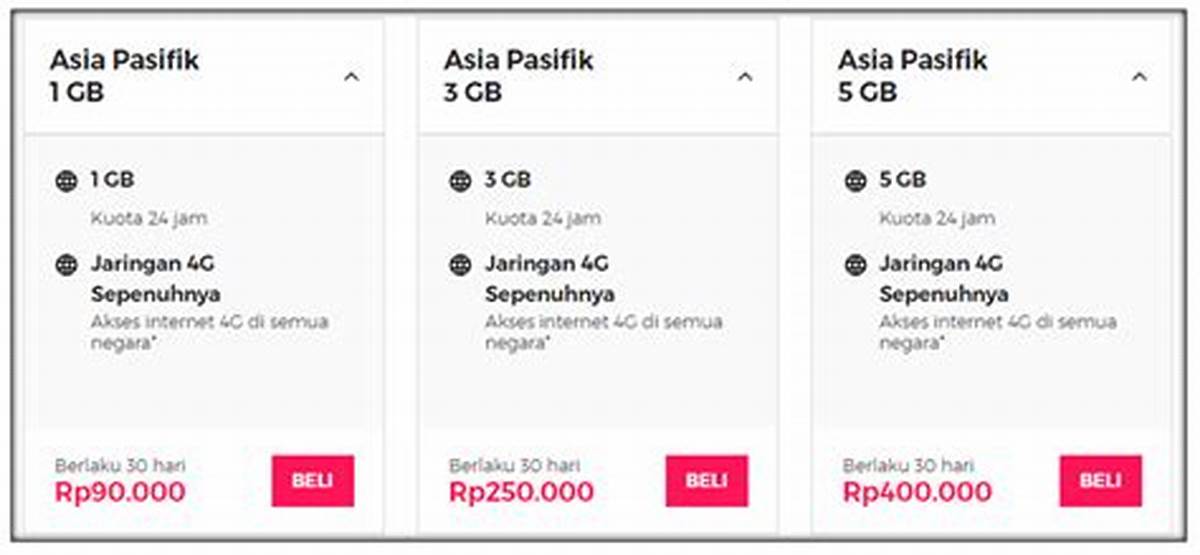 Paket Data Roaming Indonesia