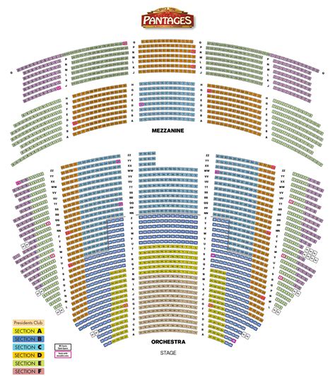 Pantages Los Angeles Seating Chart